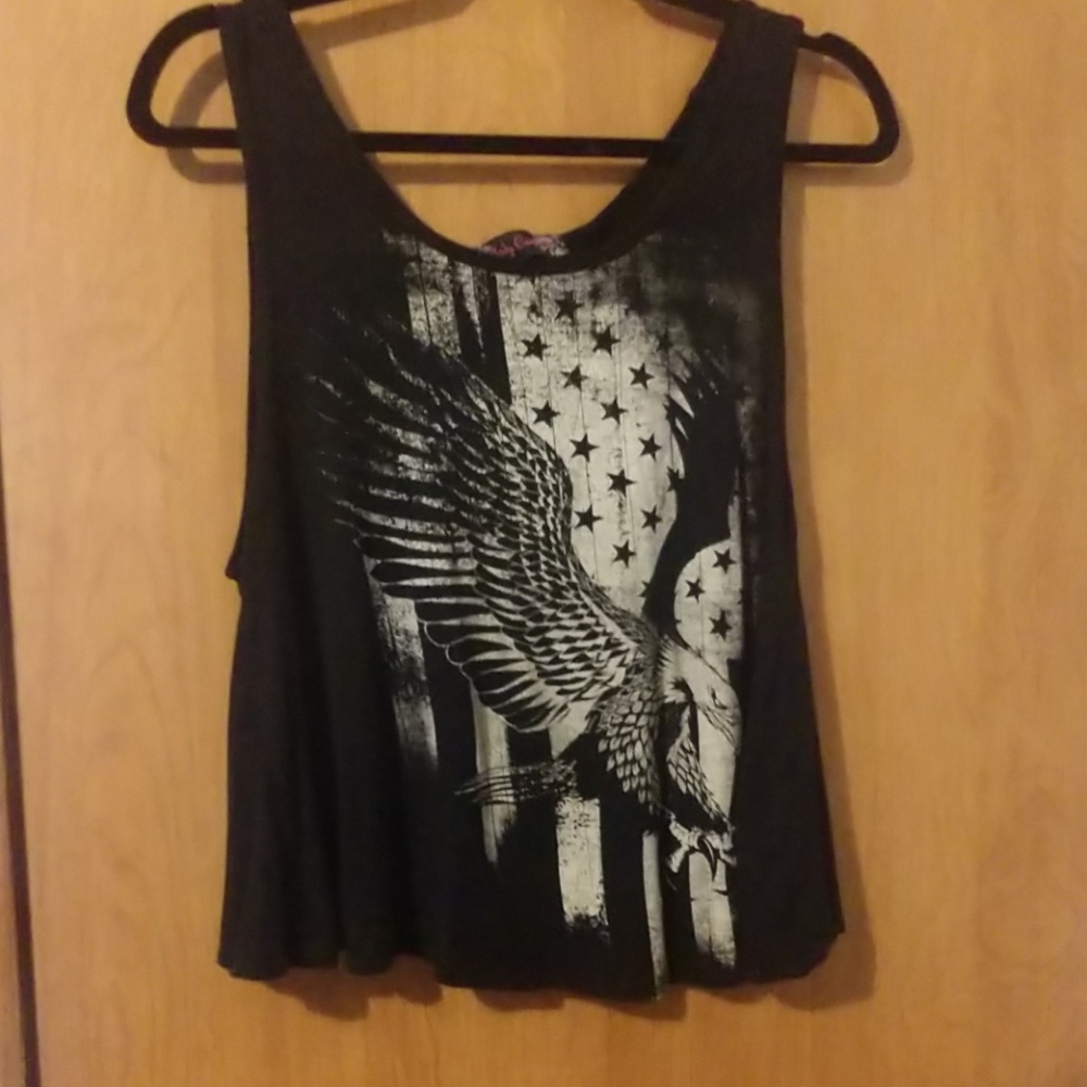 Black crop top Americana